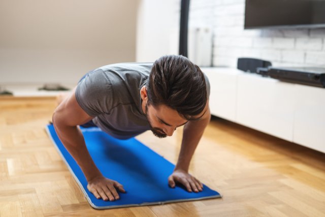 Doing exercise at home
